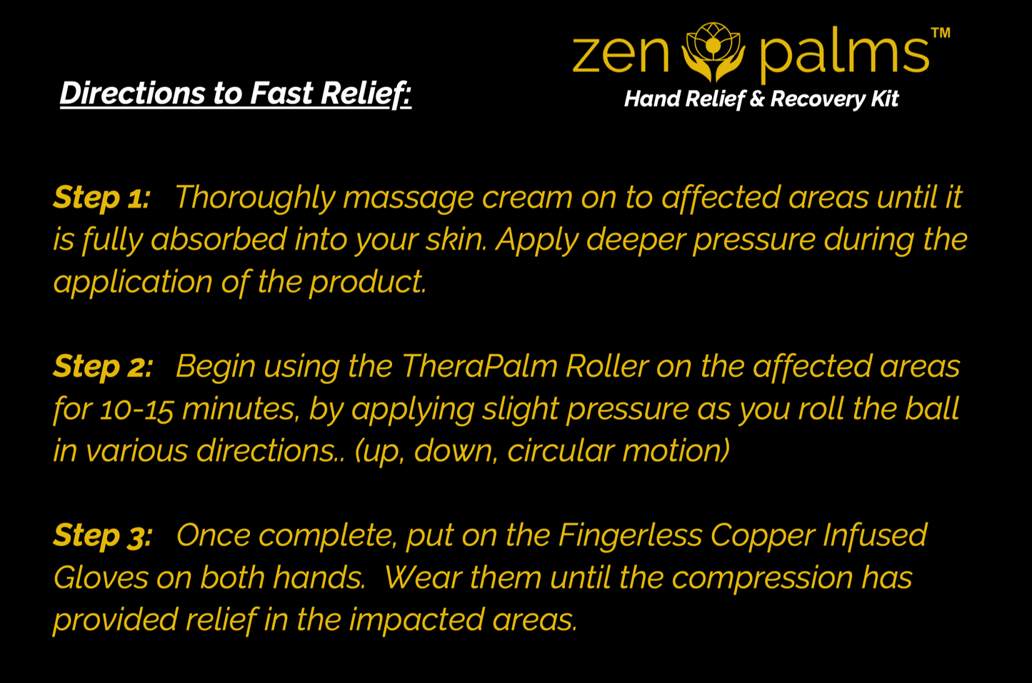 Zen Palms™ Hand Relief & Recovery Kit